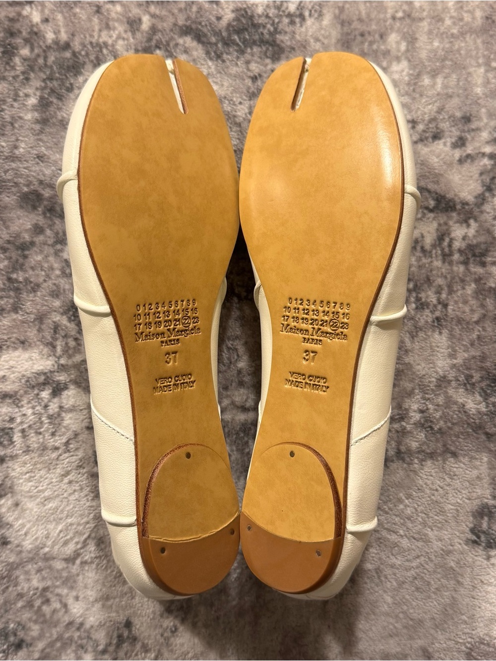 Maison Margiela Women’s White Tabi Leather Ballet Flats SIZE EU 37 US 7 - Picture 6 of 8